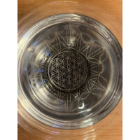Frequenzglas 400ml- Blume des Lebens Gravur